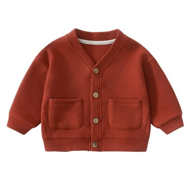 Tiijoy Newborn Girls Sweater Soft Knit Button Up Cardigan Sweater with Pockets, Sizes 6-12M