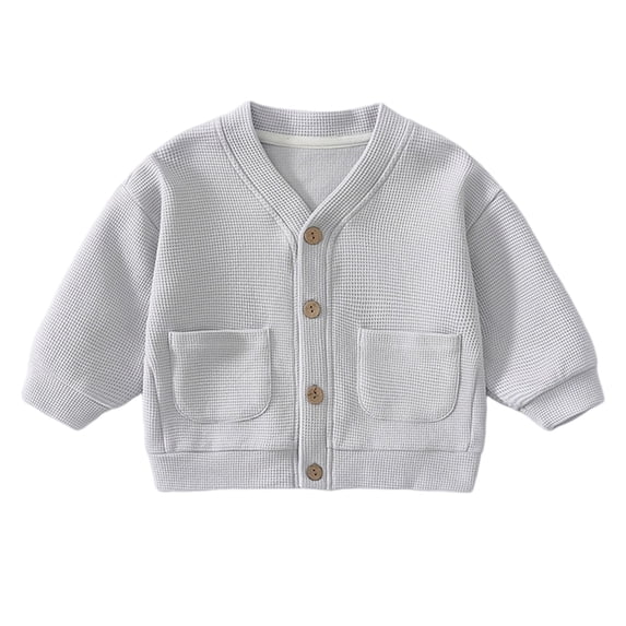 Tiijoy Newborn Girls Sweater Soft Knit Button Up Cardigan Sweater with Pockets, Sizes 6-12M