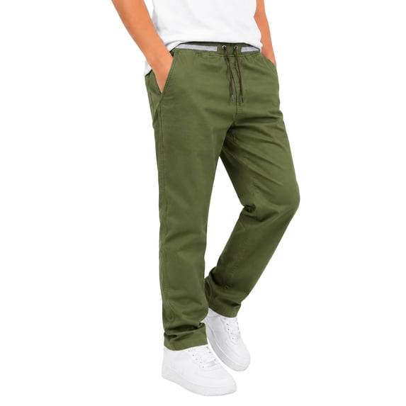 Tiijoy School Uniform Pants for Boys Casual Stretch Straight Leg Pants, Size 5-16