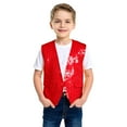 thumbnail image 1 of Tiijoy Sequins Vest for Boys Glitter V-Neck Party Waistcoat Sleeveless Top, Sizes 1-3, 1 of 4