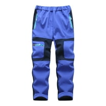 Tiijoy Ski Pants for Boys and Girls Windproof Softshell Hiking Pants, Sizes 3-14
