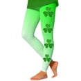 thumbnail image 1 of Tiijoy St. Patrick's Day Leggings for Girls Soft Stretch Athletic Tights, Sizes 1-12, 1 of 4