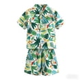 thumbnail image 1 of Tiijoy Summer Boys Hawaii Beach Outfits Short Sleeve Button Down Shirt Shorts Set, Sizes 6M-7Y, 1 of 3