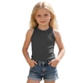 thumbnail image 1 of Tiijoy Summer Girls Ribbed Tank Top Casual Solid Crewneck Sleeveless Shirt, Sizes 2-12, 1 of 3