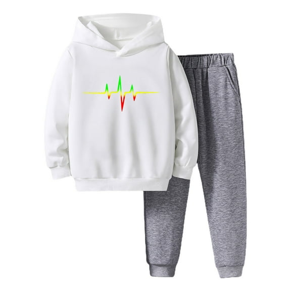 Tiijoy Teen Boys 2Pcs Outfits Long Sleeve Hoodie Sweatpants Sports Sweatsuit, Sizes 13-14