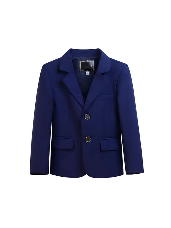 Boys Blazer Fall Winter Lapel Suit Jacket Sport Coat with Pocket, Sizes 14-15