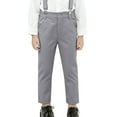 thumbnail image 1 of Tiijoy Teen Boys Dress Pants School Uniform Formal Suspenders Twill Pants, Sizes 4-17, 1 of 5