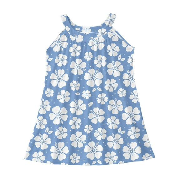 Tiijoy Girls Beach Floral Sundress Summer Casual Sleeveless Dress, Sizes 13-14