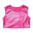 thumbnail image 1 of Tiijoy Girls Glitter Sequins Crop Top Stage Performance Dance Sleeveless Tank Tops, 1 of 3