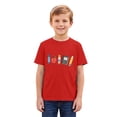 thumbnail image 1 of Tiijoy Toddler Back-To-School T-Shirt for Boys Girls Short Sleeve Tshirt, Red, Sizes 2-3, 1 of 4