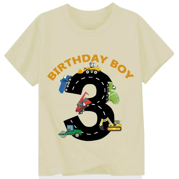 Tiijoy Toddler Boys 3Rd Birthday T-Shirt Letter Print Short Sleeved T Shirt, Sizes 1-2T