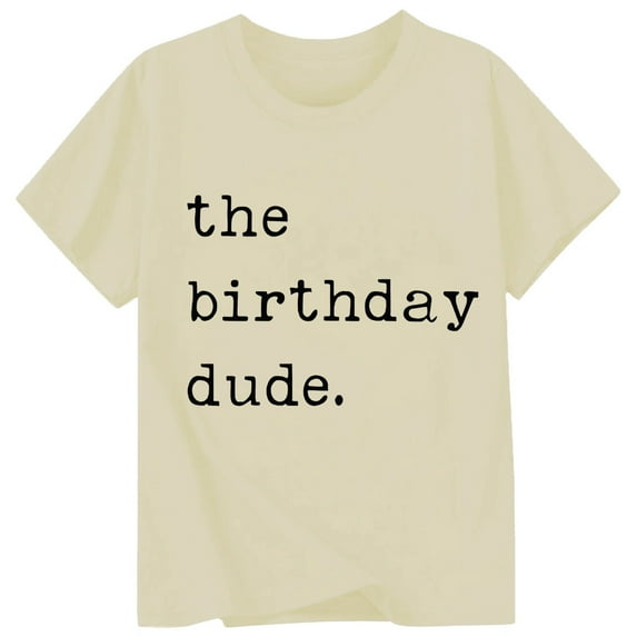 Tiijoy Toddler Boys Birthday T-Shirt Letter Print Short Sleeve O-Neck T Shirt, Sizes 1-2