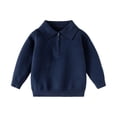 thumbnail image 1 of Tiijoy Toddler Boys Casual Long Sleeve Polo Shirt Cotton Solid Color Polos, Sizes 2-8, 1 of 8