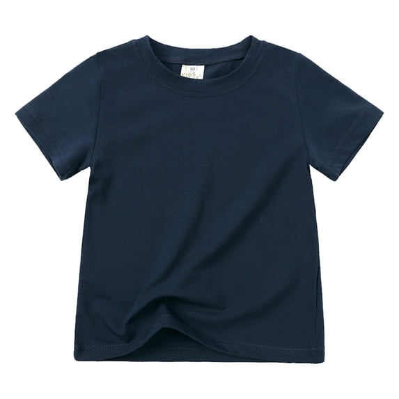 Tiijoy Toddler Boys Casual Solid T-Shirt Cotton Short Sleeve Crewneck T Shirt, Sizes 2-3