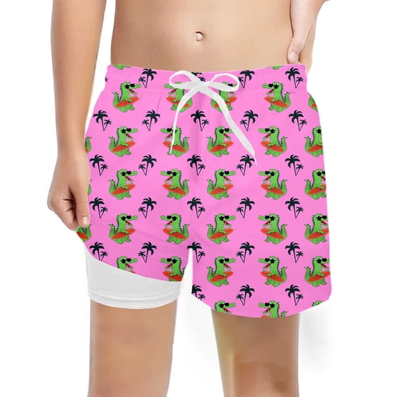 Tiijoy Toddler Boys Compression Liner Swimming Trunks Quick Drying Swim Shorts, Sizes 10-12