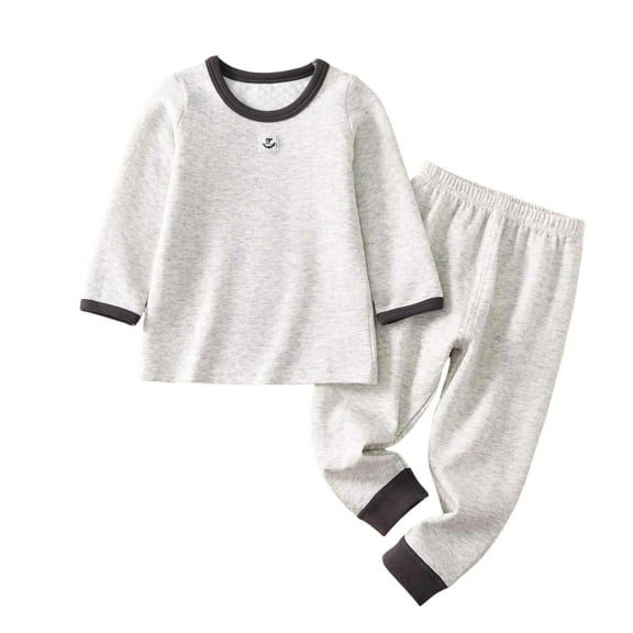 Tiijoy Toddler Boys Cotton Long Sleeve Top Pants Pajamas Thermal Underwear Set, Sizes 1-2T