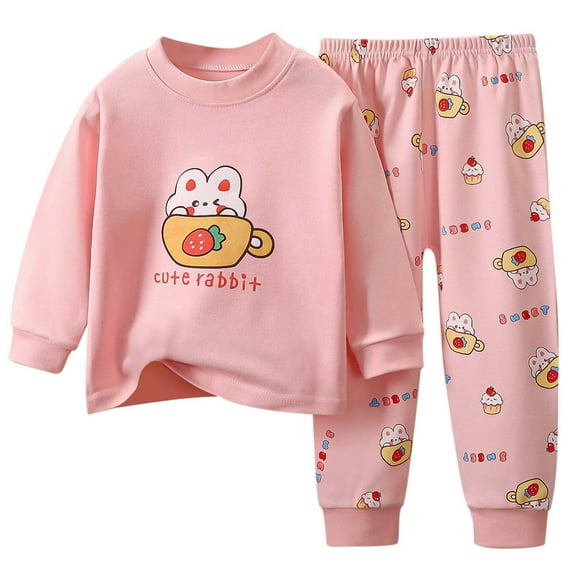 Tiijoy Toddler Boys' Cotton Pajamas Cartoon Soft Long Sleeve Top Pants,2 Piece, Sizes 2-3T