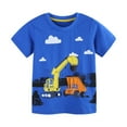 thumbnail image 1 of Tiijoy Toddler Boys Cotton T Shirt Casual Excavator Print Short Sleeve T-Shirt, Sizes 2-3T, 1 of 2