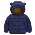 thumbnail image 1 of Tiijoy Toddler Boys Down Coat Winter Warm Fleece Lined Hooded Zip Up Puffer Jacket, Navy, 1 of 3