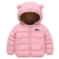 thumbnail image 1 of Tiijoy Toddler Boys Down Coat Winter Warm Fleece Lined Hooded Zip Up Puffer Jacket, Pink, 1 of 3