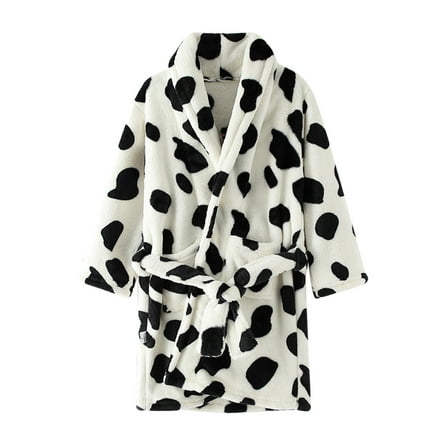 Tiijoy Toddler Boys Flannel Warm Bathrobe Cute Cartoon Hooded Sleepwear Robe, Sizes 2-3T