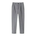 thumbnail image 1 of Tiijoy Toddler Boys Flat Front Dress Pants Elastic Waistband Twill Trousers School Uniform, 1 of 3