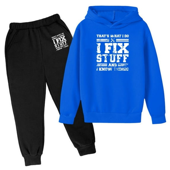 Tiijoy Toddler Boys Letter Print Hoodie and Sweatpants Activewear Outfits Fall Winter Clothes Sets