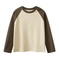 thumbnail image 1 of Tiijoy Toddler Boys Long Sleeve T-Shirt Colorblock Crew Neck Casual T Shirt, Sizes 13-15, 1 of 5