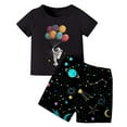 thumbnail image 1 of Tiijoy Toddler Boys Outfits Astronaut Print Short Sleeve T-Shirt Shorts Summer Casual Clothes Set, Sizes 2-12, 1 of 2