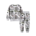 thumbnail image 1 of Tiijoy Toddler Boys Outfits Cute Animal Print Fall Sweatshirt and Pants Set, Sizes 3-4, 1 of 7