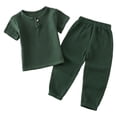 thumbnail image 1 of Tiijoy Toddler Boys Outfits Kids Lightweight Short Sleeve Tshirt Pants Set, Sizes 4-5, 1 of 2
