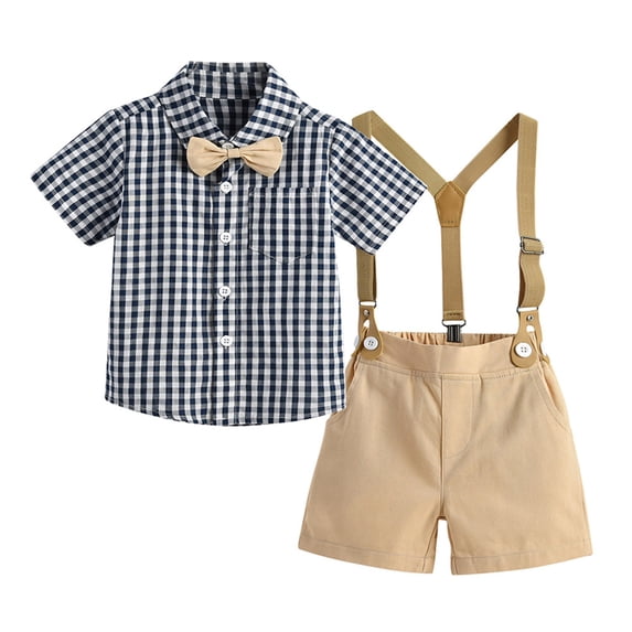 Tiijoy Toddler Boys Outfits Short Sleeve Pocketshirt Shorts Set Child Summer Outfit Set