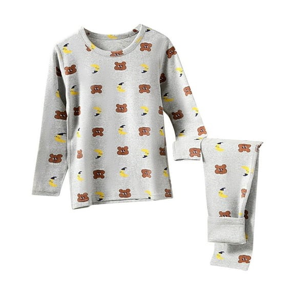 Tiijoy Toddler Boys Pajamas Cartoon Print Long Sleeve Top and Pants for Kids, Sizes 3-4T