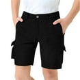 thumbnail image 1 of Tiijoy Toddler Boys Retro Cowboy Cargo Shorts Relaxed Fit Suede Leather Casual Shorts, 1 of 8