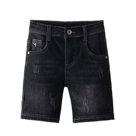 Tiijoy Toddler Boys Ripped Denim Shorts Stretch Casual Comfy Jean Shorts Knee-Length Jorts