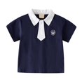 thumbnail image 1 of Tiijoy Toddler Boys School Uniform Short Sleeve Polo Shirt Casual Summer Top, Sizes 3-4T, 1 of 4