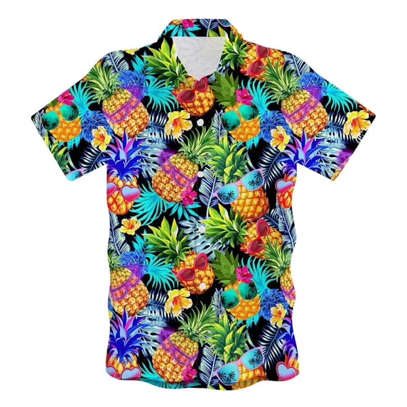 Tiijoy Toddler Boys Short Sleeve Button Up Shirt Summer Casual Beach Hawaiian Shirt Top