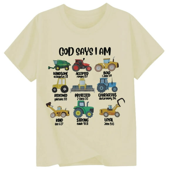 Tiijoy Toddler Boys Short Sleeve Tshirt Graphic Tee Crew Neck Casual T-Shirt, Sizes 1-2T