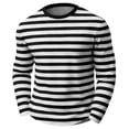 thumbnail image 1 of Tiijoy Toddler Boys Striped Long Sleeve T Shirt Casual Knit Crew Neck T Shirt, Sizes 3-11, 1 of 2