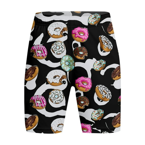 Tiijoy Toddler Boys Summer Casual Shorts Doughnut Print Pull-On Skimmer Shorts, Sizes 2-3
