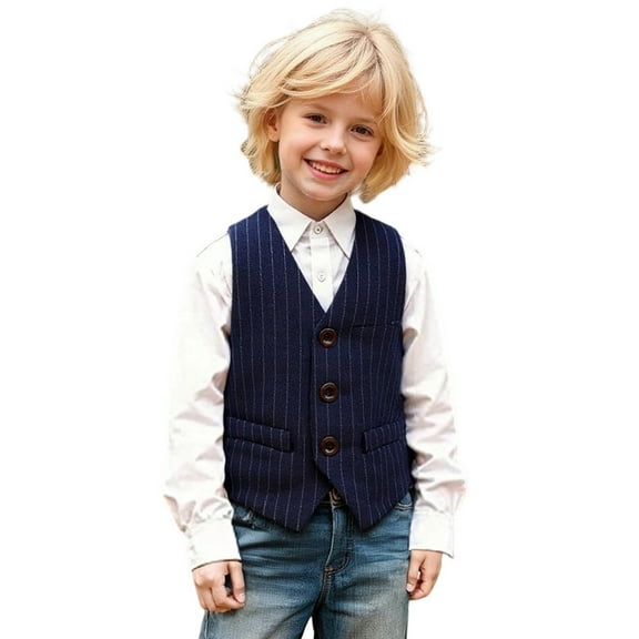 Tiijoy Toddler Boys Waistcoat Formal Birthday Party Sleeveless Vest for Kids, Sizes 3-4T