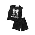 thumbnail image 1 of Tiijoy Toddler Girls 2 Piece Outfits Summer Graphic Tank Top and Shorts Set, Sizes 2-3, 1 of 2
