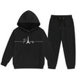 thumbnail image 1 of Tiijoy Toddler Girls 2-Piece Paris Print Hoodie Sweatshirt Sweatpants Outfits, Sizes 2-3T, 1 of 3