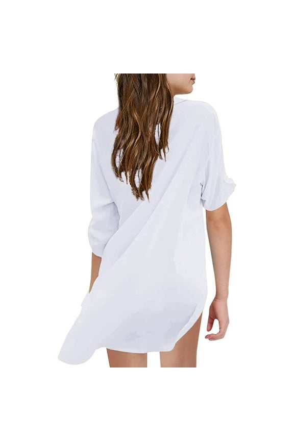 Toddler Girls Beach Cover Up Chiffon Shirt Loose Lightweight Cover-Up, Sizes 4-13
