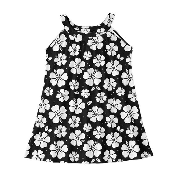 Tiijoy Toddler Girls Beach Floral Sundress Summer Casual Sleeveless Dress, Sizes 4-5