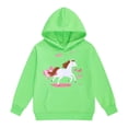 thumbnail image 1 of Tiijoy Toddler Girls Casual Hoodie White Horse Print Pullover Hooded Sweatshirt, Sizes 1-2, 1 of 3