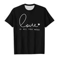 thumbnail image 1 of Tiijoy Toddler Girls Casual Short Sleeve T Shirt Letter Print Crew Neck T Shirt, Sizes 3-4T, 1 of 4