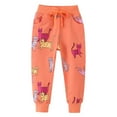 thumbnail image 1 of Tiijoy Toddler Girls Cat Print Active Sweatpants High Waisted Drawstring Jogger Pants, Sizes 3-4, 1 of 6