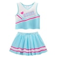 thumbnail image 1 of Tiijoy Toddler Girls Cheerleading Outfits 2 Piece Sleeveless Tank Top Skirt Set, Sizes 2-3, 1 of 2