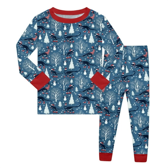 Tiijoy Toddler Girls Christmas Pajamas Long Sleeve Top Pants Sleepwear Set, Sizes 2-3Y